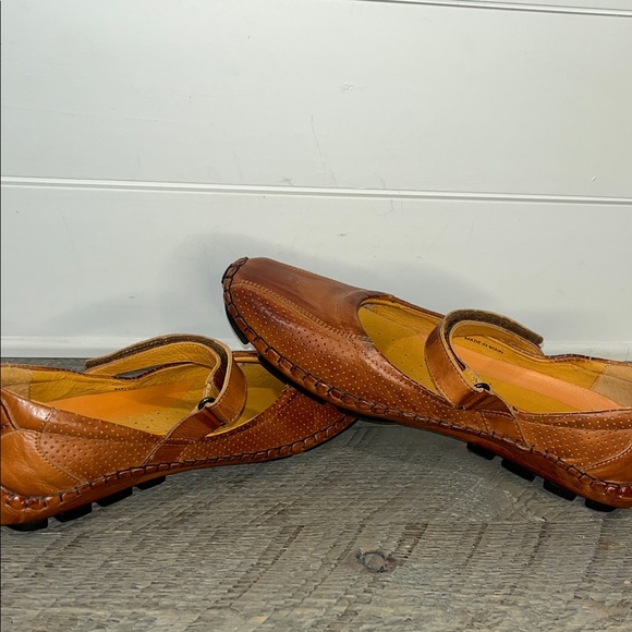 Pikolinos Brown Leather Driving Mary Jane Shoes Hook & Loop Sz EU 40/US 9.5 - Picture 10 of 11